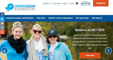 parkinson foundation website donate